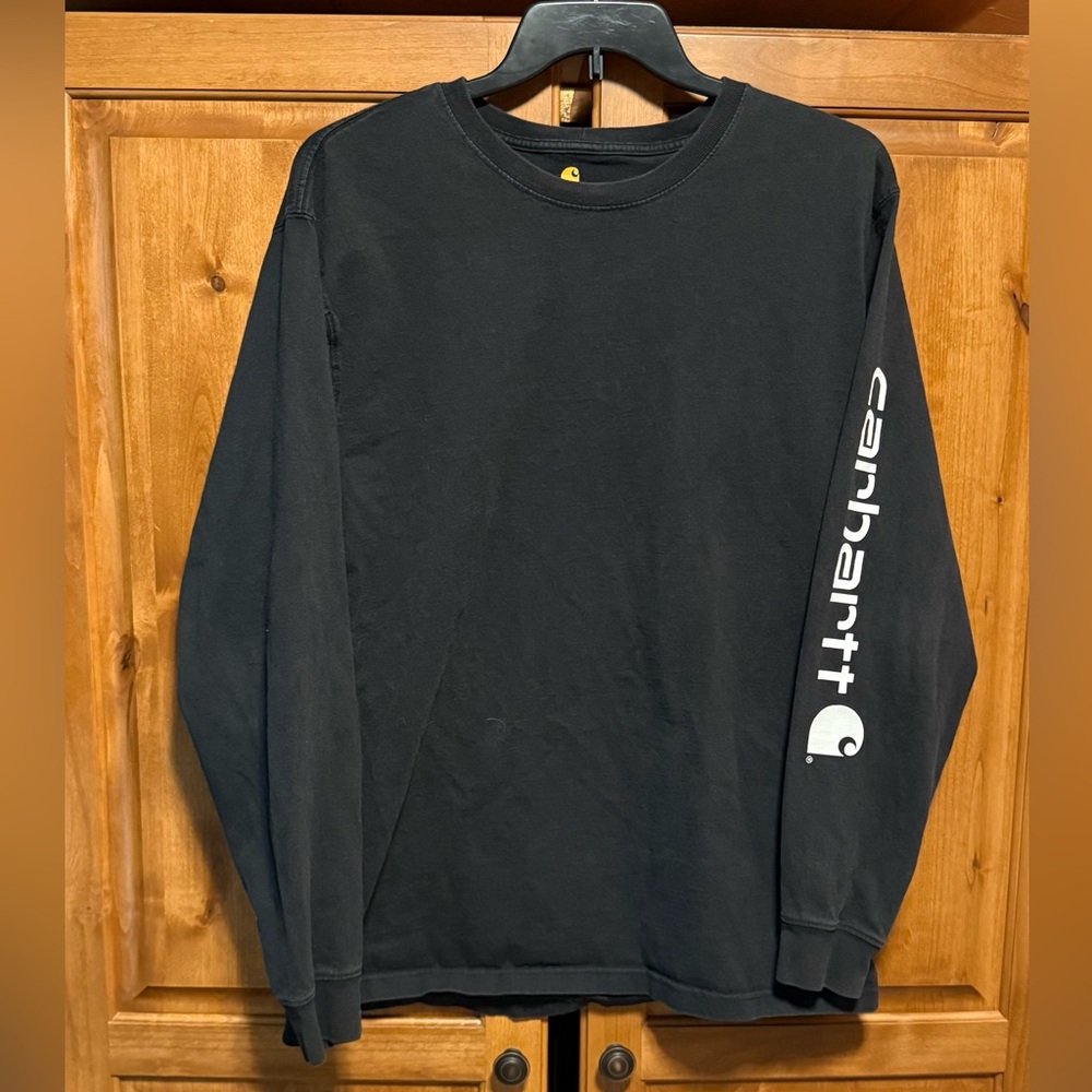 Carhartt Men’s Black Long Sleeve Shirt (L - Tall)
